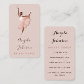 Elegante Ballerina Tänzerin Tanzschule Visitenkarte (Vorne/Hinten)
