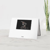 Elegante Ballet Abstrakt Dancers Note Card Karte (Rückseite)