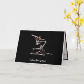 Elegante Ballet Abstrakt Dancers Note Card Karte (Gelbe Blume)