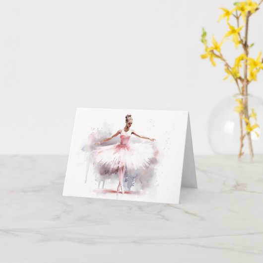 Elegante Ballet Dancer BLANK Karte (Gelbe Blume)