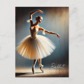 Elegante Ballet Dancer Pose Postkarte (Vorderseite)