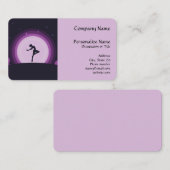 Elegante Ballet Dancer Silhouette Surreal Moon Visitenkarte (Vorne/Hinten)