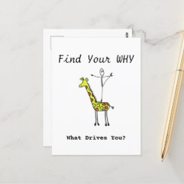 Elegante Ballet Tänzerin auf Giraffe Postkarte