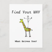 Elegante Ballet Tänzerin auf Giraffe Postkarte (Vorderseite)