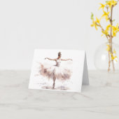 Elegante Ballet Tänzerin BLANK Karte (Gelbe Blume)