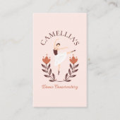 Elegante Ballet Tanzschule Rosa Visitenkarte (Vorderseite)