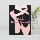 Elegante Ballett-Tanz Einladung (Stehend Vorderseite)