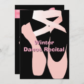 Elegante Ballett-Tanz Einladung (Vorne/Hinten)