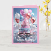 Elegante Balloons Geburtstagskarte Karte (Gelbe Blume)