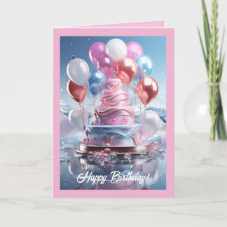 Elegante Balloons Geburtstagskarte Karte