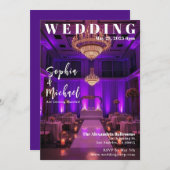 Elegante Ballroom Magazine Cover Wedding Einladung (Vorne/Hinten)