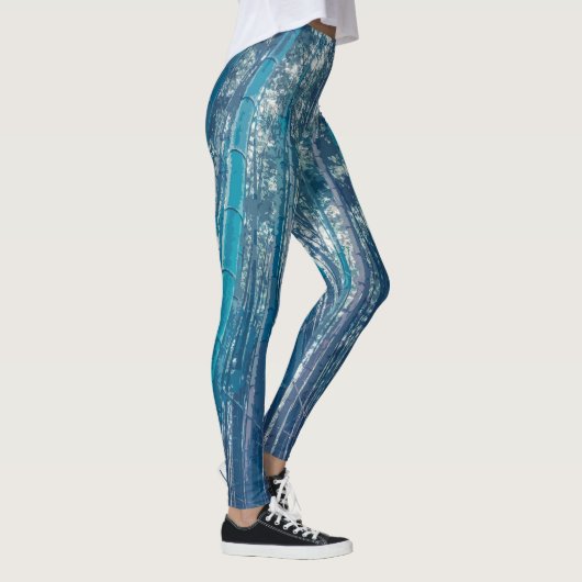 Elegante BambusLeggings der waldgrafik-| Leggings (Rechts)