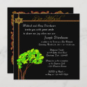 Elegante Bar Mitzvah Einladung (Vorne/Hinten)