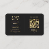 Elegante Barbershop Barber Pole Black Monogram Visitenkarte (Rückseite)