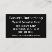 Elegante Barbershop Business Card Personalisieren Visitenkarte (Rückseite)