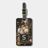 Elegante barocke Blume Stilvolles Leben Gepäckanhänger (Vorderseite vertikal)