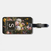 Elegante barocke Blume Stilvolles Leben Gepäckanhänger (Rückseite horizontal)