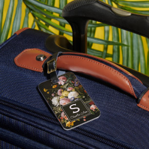 Elegante barocke Blumen Stillleben Kunstmalerei Gepäckanhänger