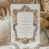 Elegante barocke Einladung zum Hochzeitsrahmen