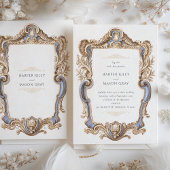 Elegante barocke Einladung zum Hochzeitsrahmen