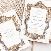 Elegante barocke Einladung zum Hochzeitsrahmen