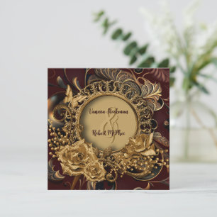 Elegante barocke Einladung zur Hochzeit