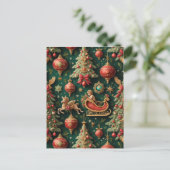 Elegante Barocke Weihnachtskarte Postkarte (Stehend Vorderseite)
