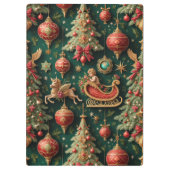 Elegante Barocke Weihnachtsklammer Klemmbrett (Rückseite)