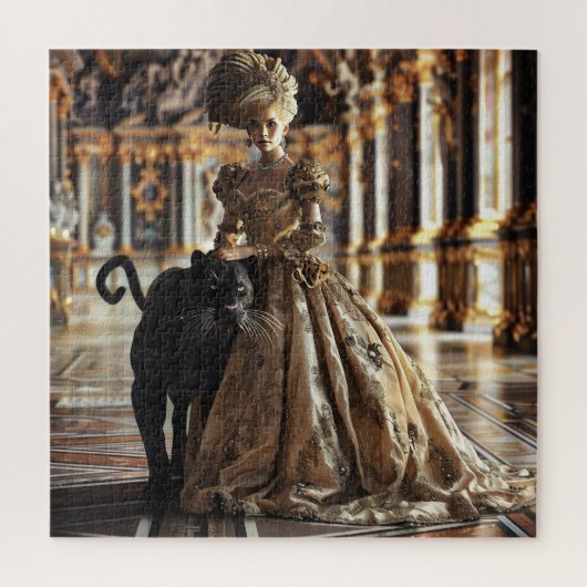 Elegante Barockfrauen mit Black Pantha Puzzle (Vertikal)