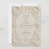 Elegante Barockhochzeit Einladung (Vorderseite)