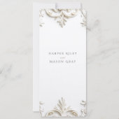 Elegante Barockkarte Einladung (Rückseite)