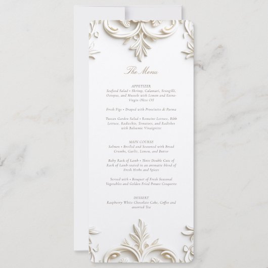 Elegante Barockkarte Einladung (Vorderseite)