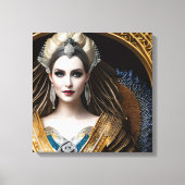 Elegante Barockkönigin Leinwanddruck (Vorderseite)