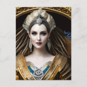 Elegante Barockkönigin Postkarte (Vorderseite)