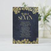 Elegante Barockmarche und schicke Goldmedaille Hoc Einladung (Stehend Vorderseite)