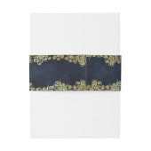 Elegante Barockmarche und schicke Goldmedaille Hoc Einladungsbanderole (Rückseitenbeispiel)