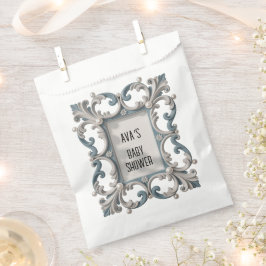 Elegante Baroque Baby Boy Dusche Geschenktütchen