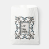 Elegante Baroque Baby Boy Dusche Geschenktütchen (Vorderseite)