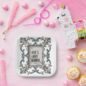 Elegante Baroque Baby Boy Dusche Pappteller (Party)