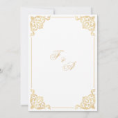 Elegante Baroque Nikah Islamische Hochzeit Einladung (Rückseite)