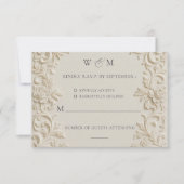 Elegante BaroqueWedding RSVP-Karte RSVP Karte (Vorderseite)