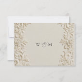 Elegante BaroqueWedding RSVP-Karte RSVP Karte (Rückseite)