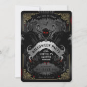 Elegante Batty Delight Halloween-Party Einladung (Vorderseite)