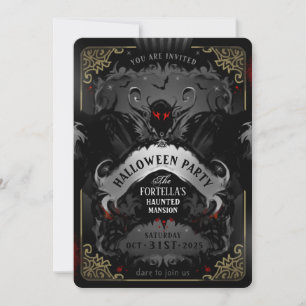 Elegante Batty Delight Halloween-Party Einladung