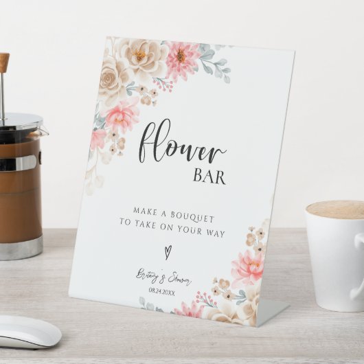 Elegante Bauen Sie Ihre Bouquet Blumenbaby-Dusche Sockelschild (In SItu)