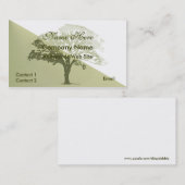 Elegante Baum-Visitenkarte Visitenkarte (Vorne/Hinten)