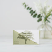 Elegante Baum-Visitenkarte Visitenkarte (Stehend Vorderseite)