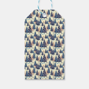 Elegante Bäume Geschenkanhänger