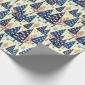 Elegante Bäume Geschenkpapier (Ecke)