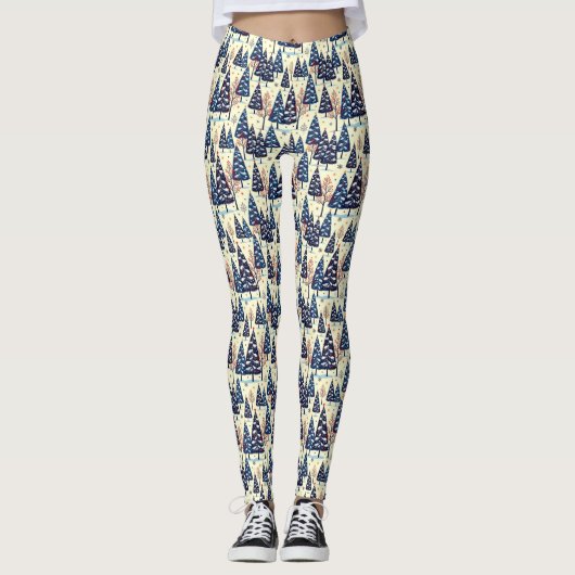 Elegante Bäume Leggings (Vorderseite)